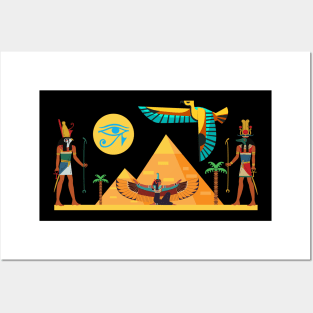 Ancient Egypt Pyramid guards Posters and Art